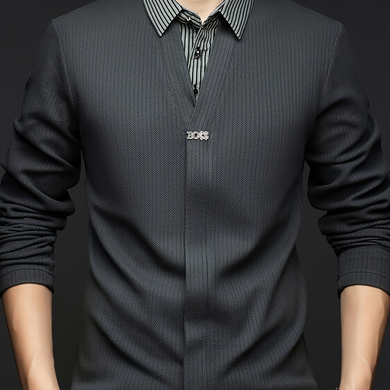 Stylish Two-Piece Lapel Shirt, Breathable Long-Sleeve Golf Top Suitable for Everyday Casual Wear in Spring And Autumn.