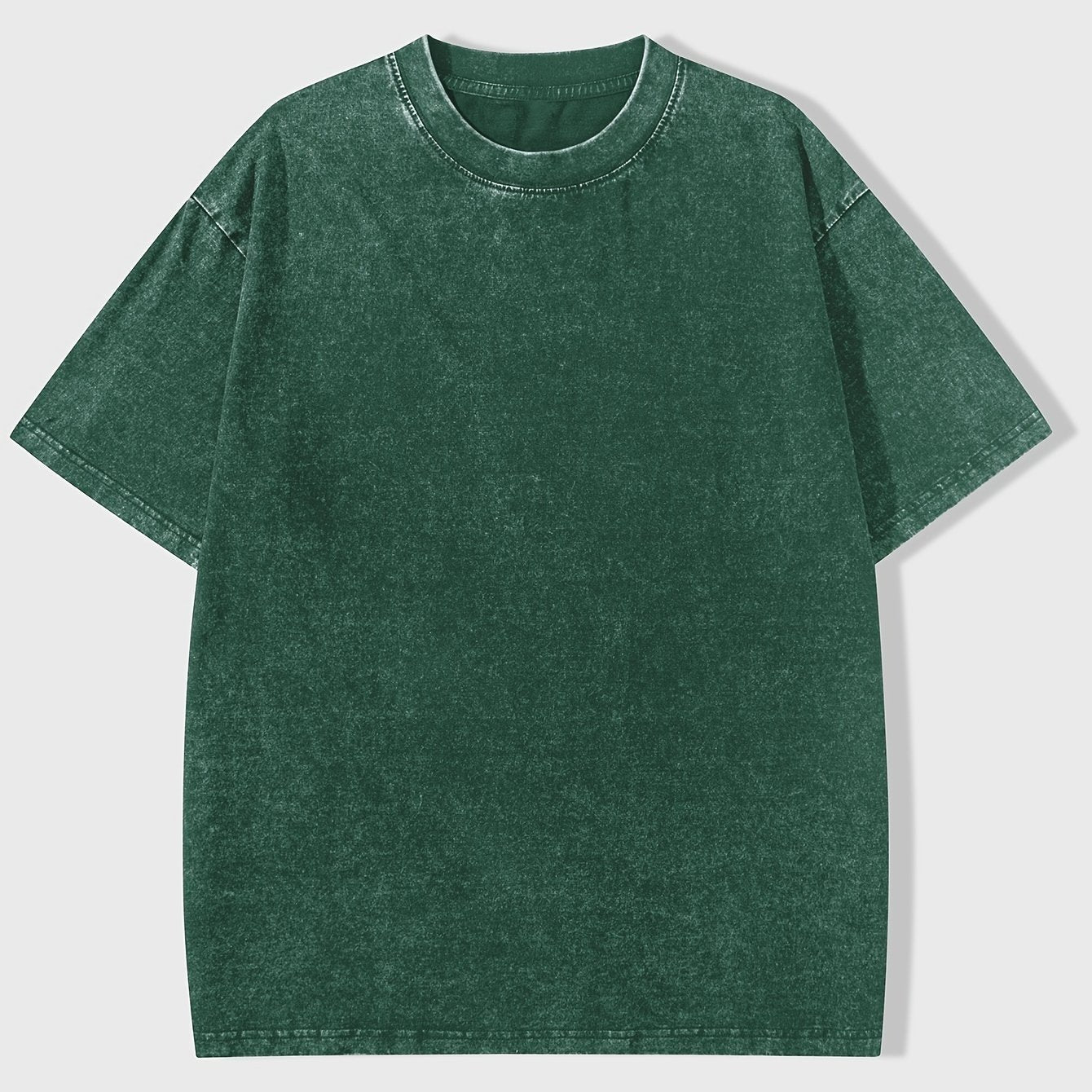 Men's loose-fit 220g T-shirt - Loose round neck, short sleeve, casual pink T-shirt with vertical stripe pattern. Comfortable and suitable for all seasons, available in plus sizes. Ideal for casual wear and layering (machine w