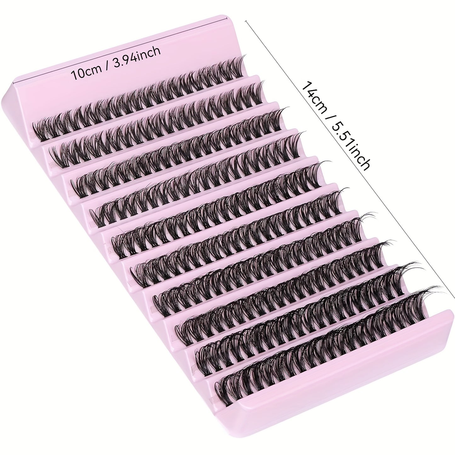120/200 pcs de Cils Individuels – D Curl, 8-16 mm Mélangés, Fins et Épais, Effet Naturel, Parfaits pour DIY Débutants, Réutilisables