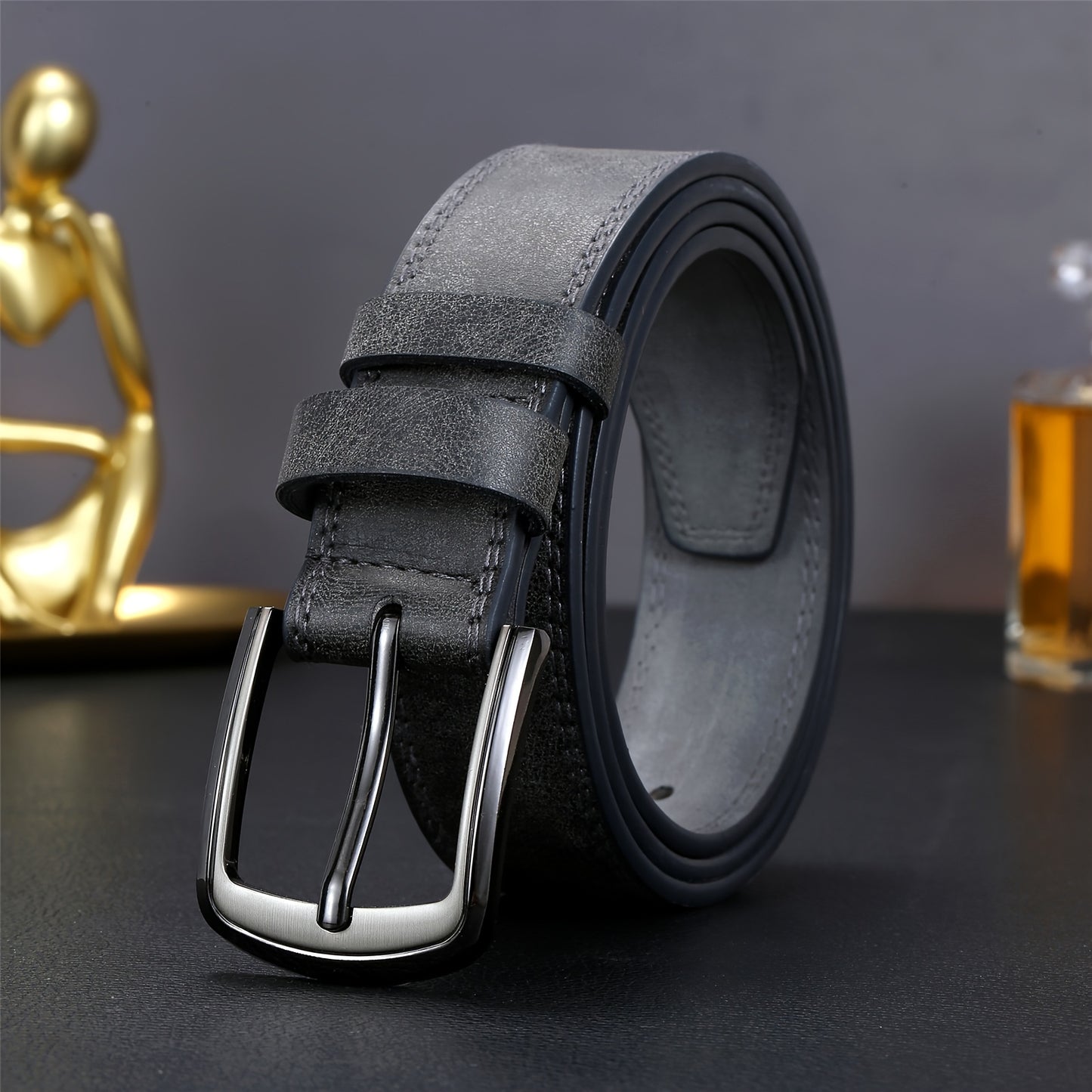 Ceinture Homme Large avec Boucle en Alliage – Pour Jeans et Pantalons, Style Simple et Tendance, Ceinture Sportive Décontractée pour Usage Quotidien