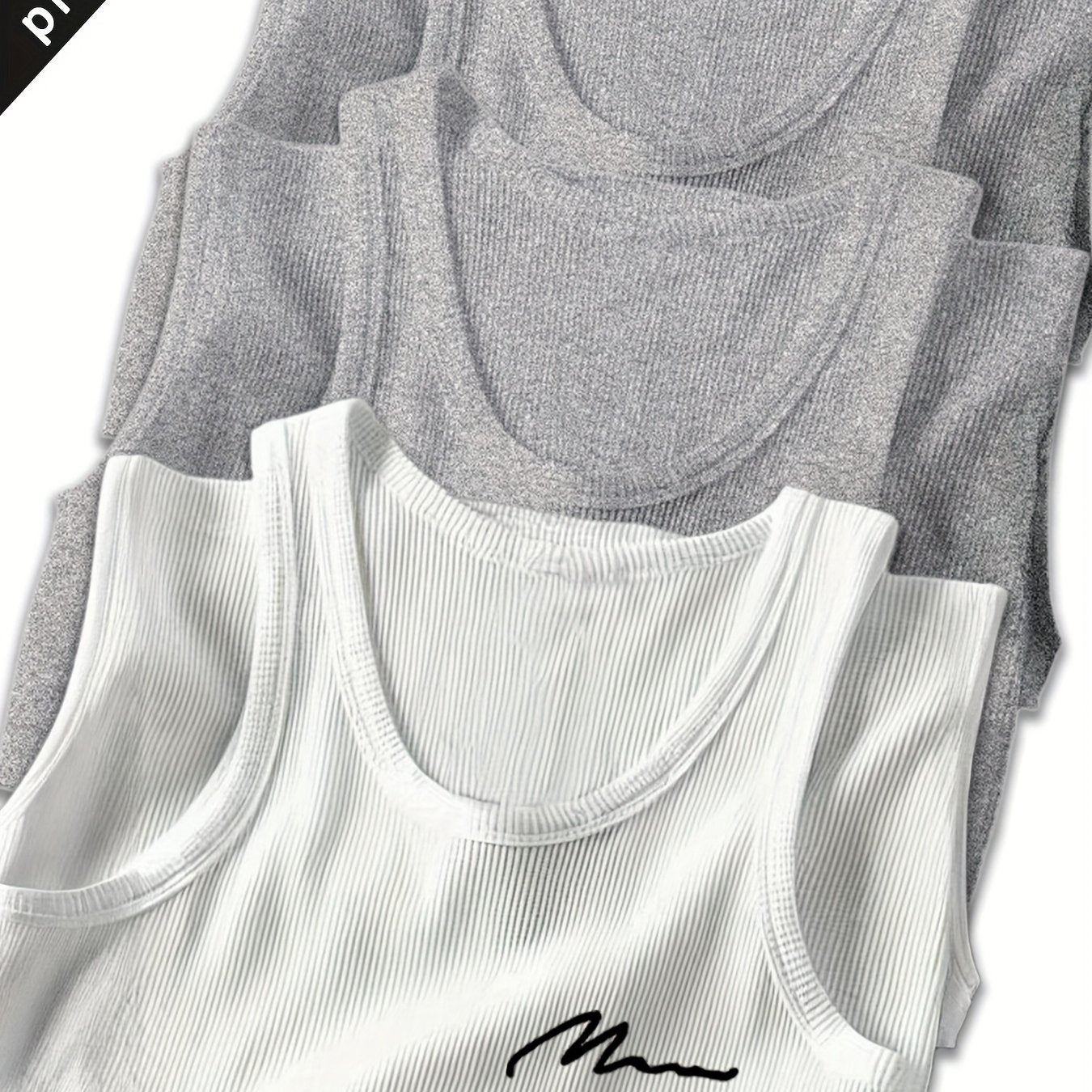 Lot de 3 Débardeurs Homme Été – Côtelé Rayé, Confortable et Respirant