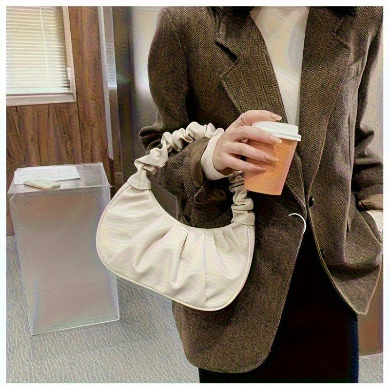 Sac à Main Femme Tendance – Petit Sac Épaule Plissé Style Nuage, Élégant et Pratique pour le Quotidien ou les Sorties