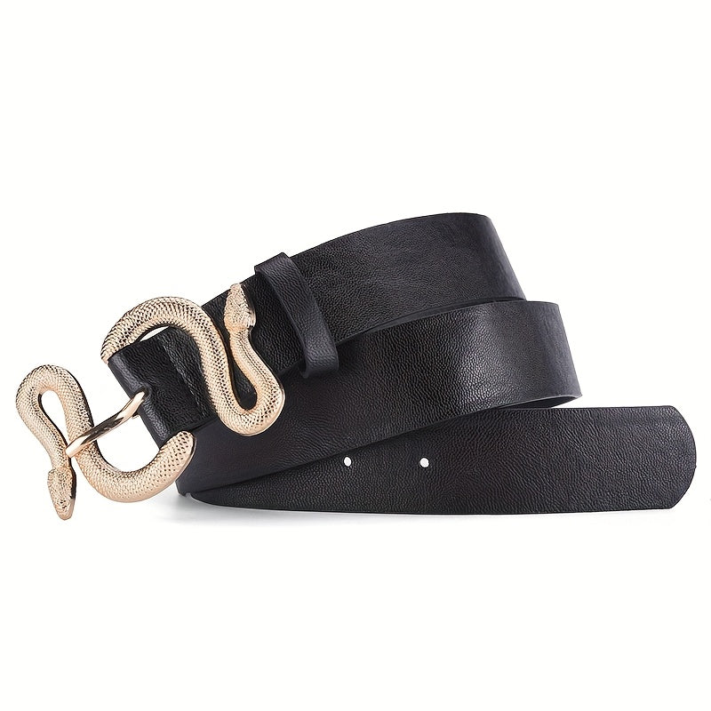 Ceinture tendance avec boucle en forme de serpent – Style rétro polyvalent, ceinture douce et à la mode