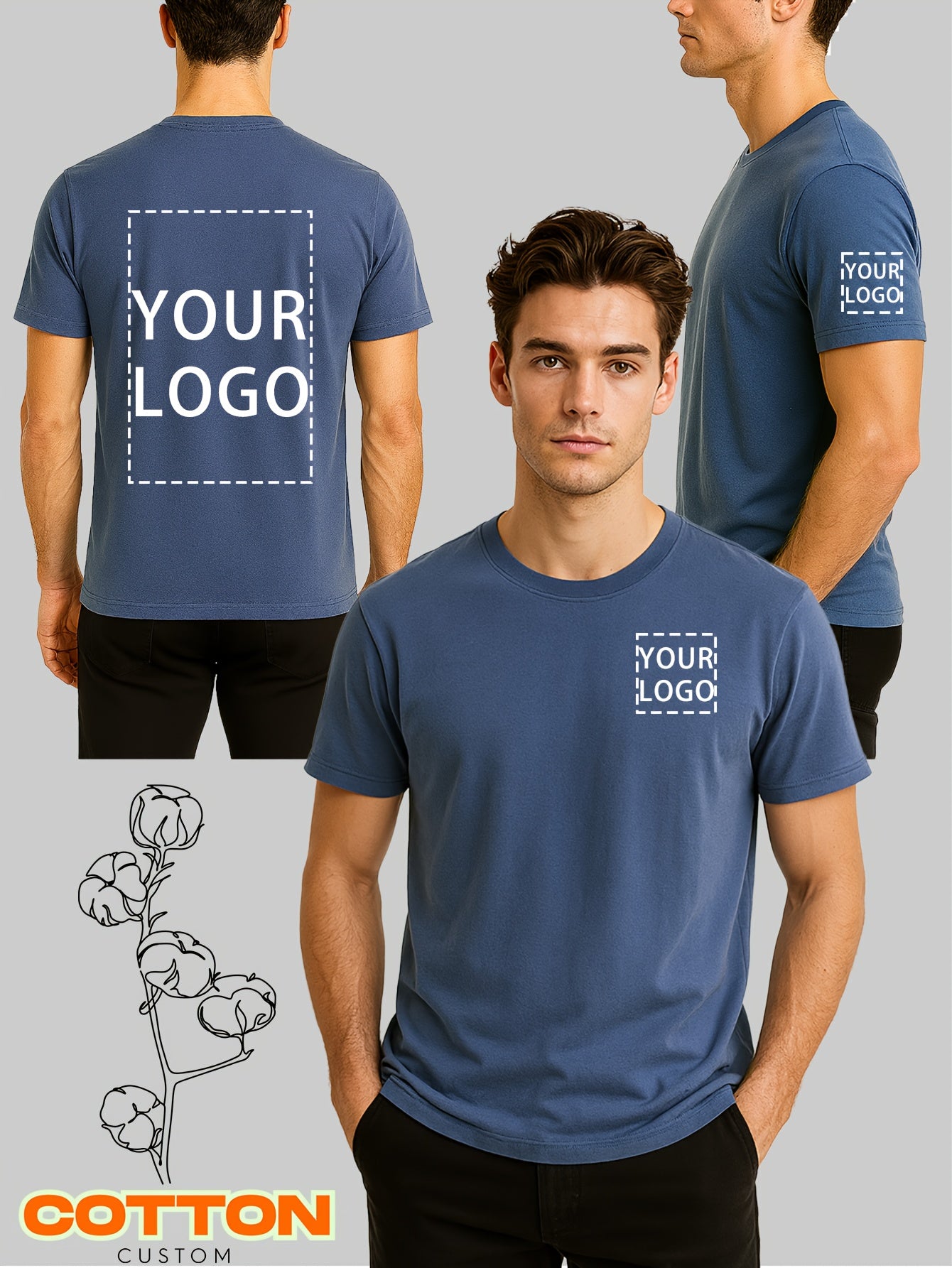 You Can Find Personalized Short-Sleeved T-Shirts Made from 100% Pure in a Range of Colors Including Burgundy, Navy, Black, White, Gray, And Purple. These Shirts Are Ideal for Casual Events, Strolls, Festivals, And Make Great
