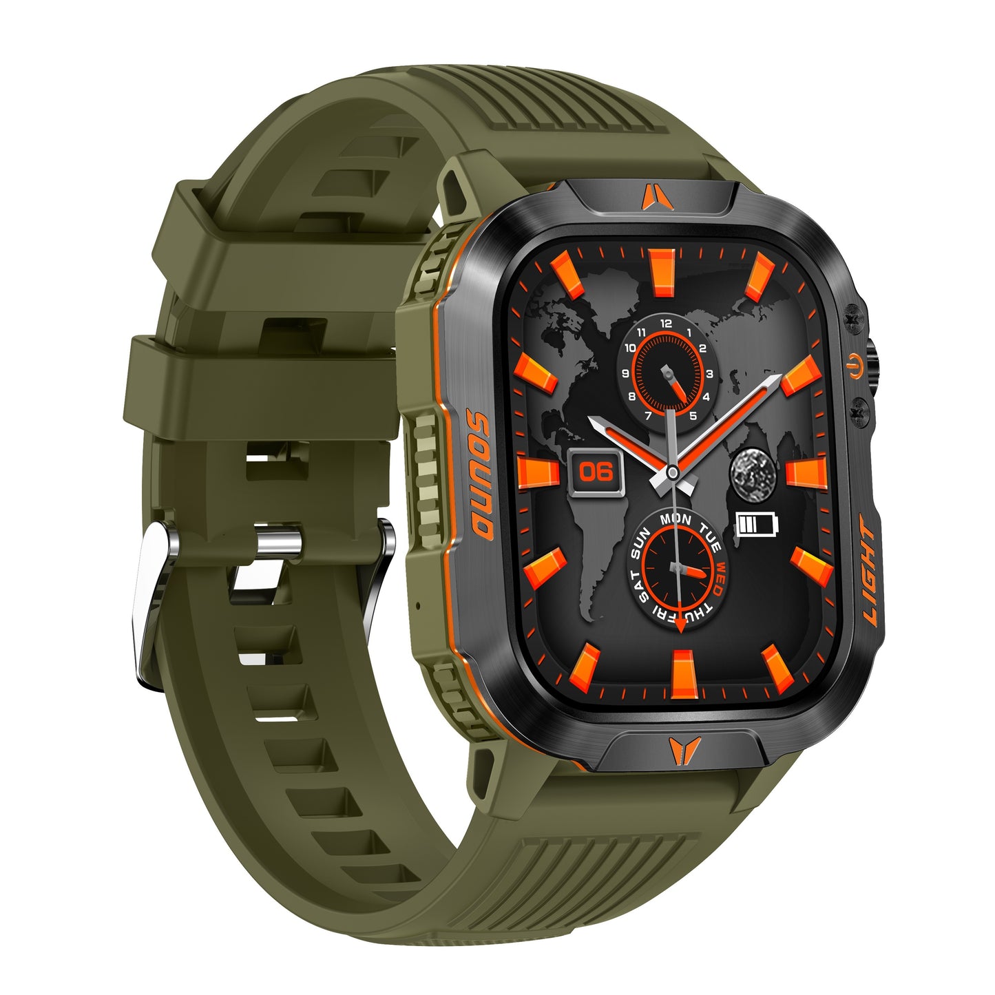QTLJJBY Men's Smartwatch - 2.02" HD Display, Call & Text Functionality, Camo Design With Altimeter, Barometer, LED Flashlight, Sleep Tracker And 600mAh Battery - Perfect For Fitness & Outdoor Adventures