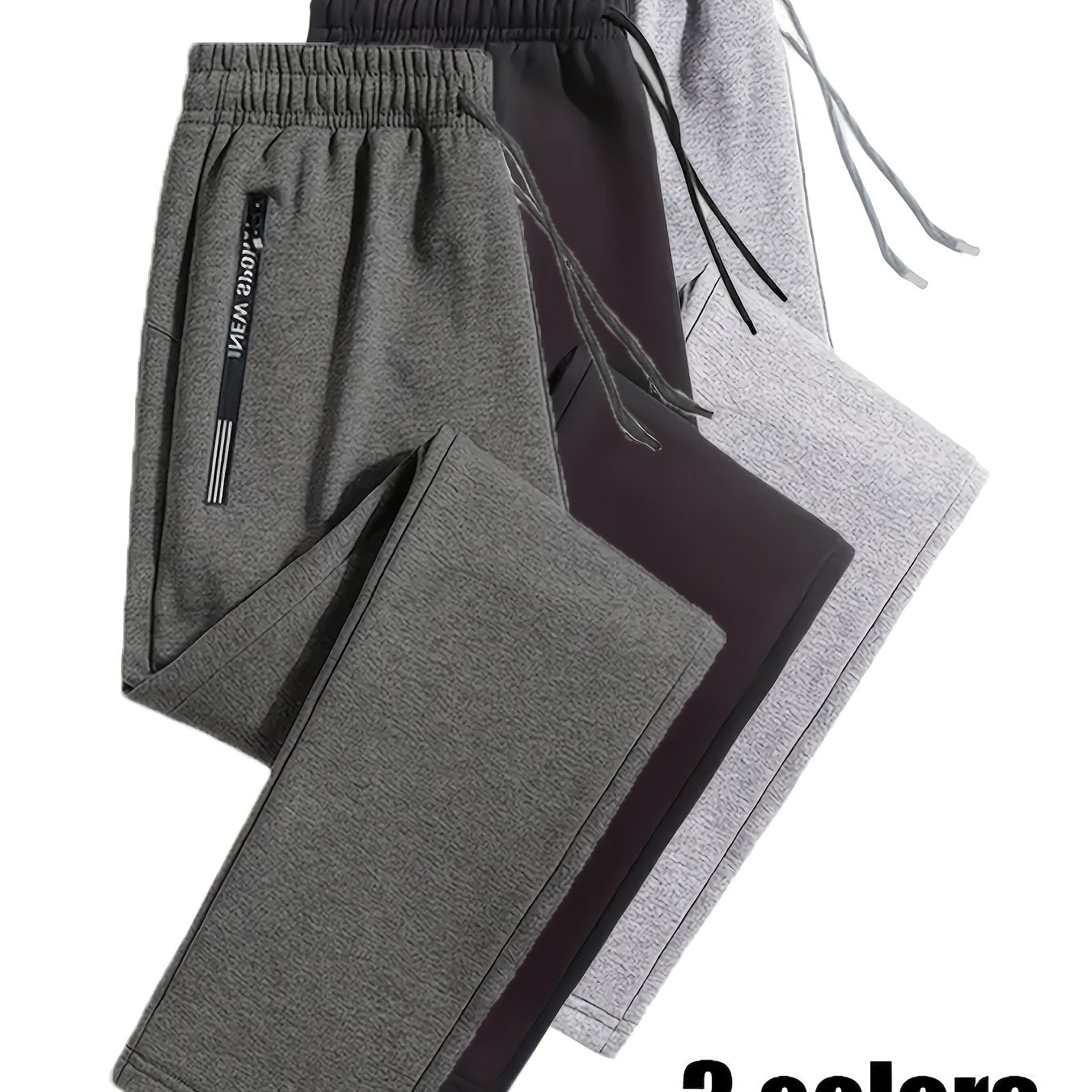 Joggers Unisex Tout Saison – Cordon Élastique, Poche Zippée, Full-Zip, Fitness & Gym