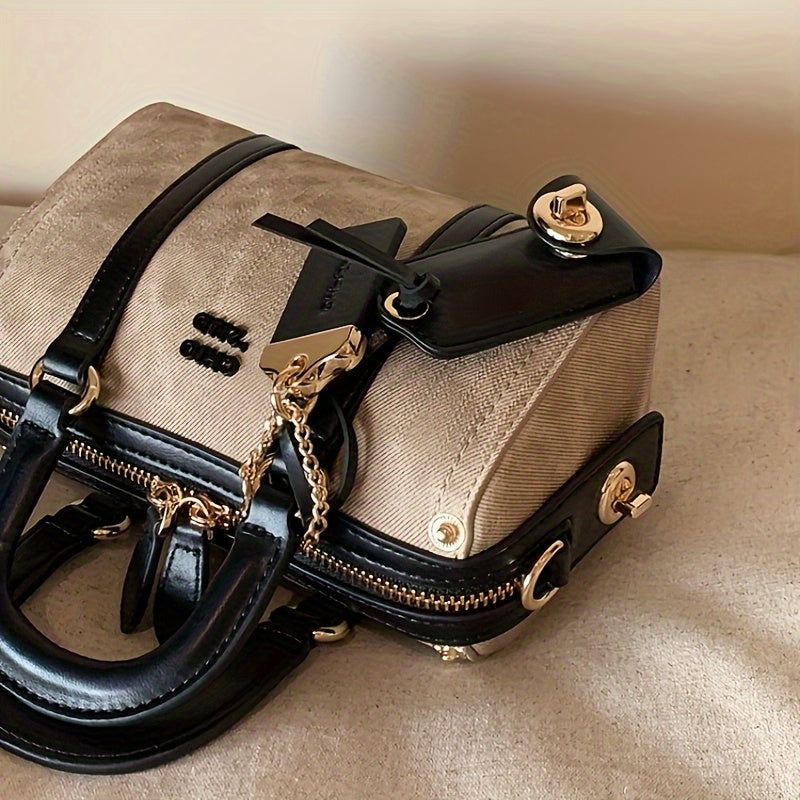 Sac femme beige élégant avec bandoulière détachable