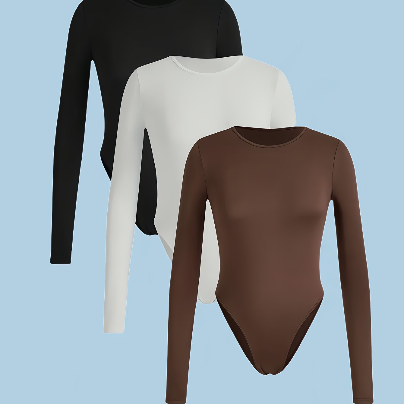 Ensemble 3 Tops Femme Stretch