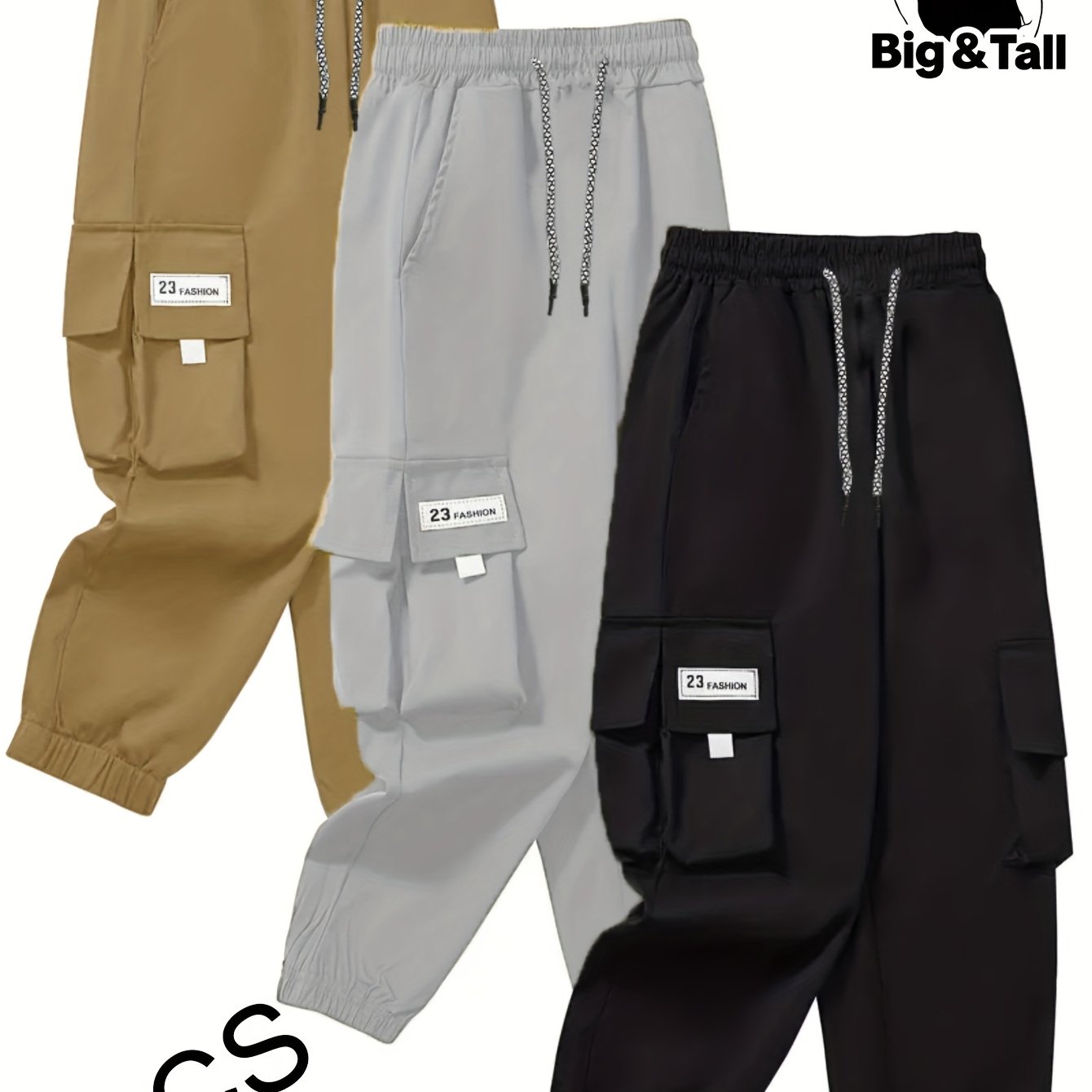 3pcs Pantalons de Travail Homme Grande Taille