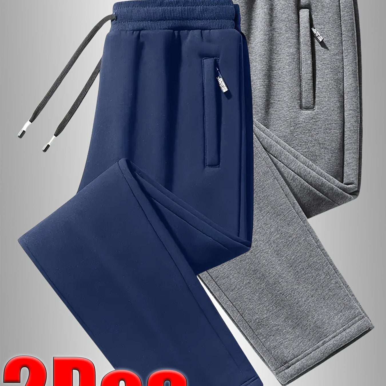 2pcs Pantalons Homme à Cordon – Automne/Hiver, Sport & Casual, Jogging Lâche