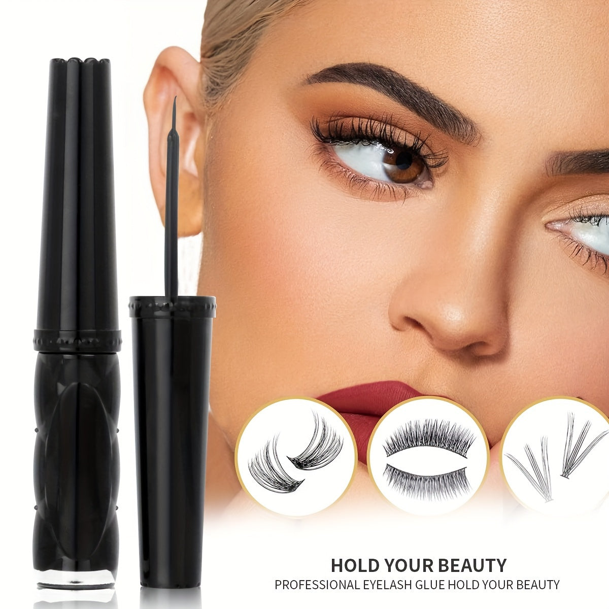 Colle à Cils Noire — Adhésif pour Extensions de Cils, Doux, Séchage Rapide, Résistant à l’Eau, Tenue Forte jusqu’à 72 Heures, Idéal pour Extensions de Cils Personnelles, Contenance 6 ml