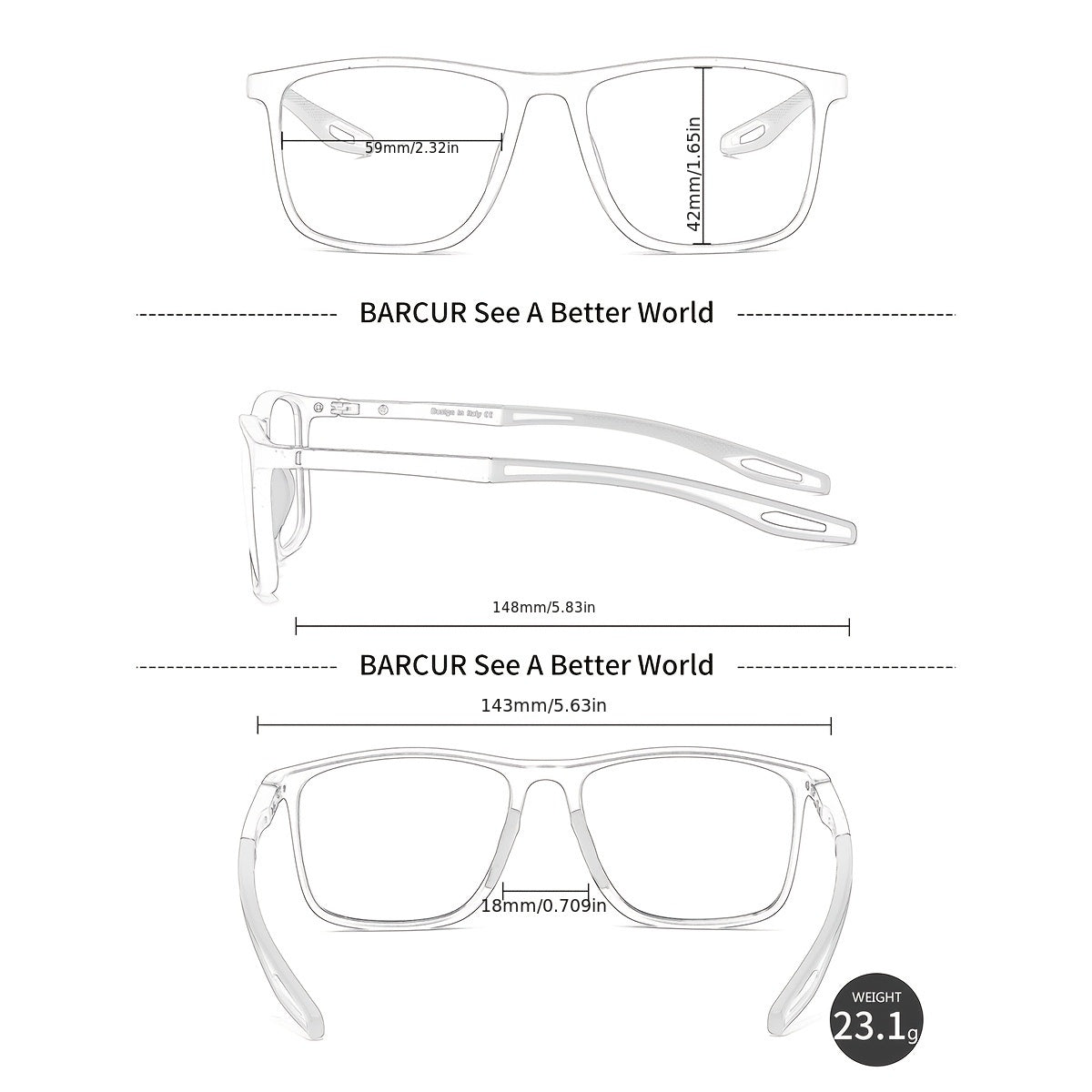 BARCUR Sports Reading Glasses for Men Light Weight Computer Presbyopic Glasses Ultralight Frame +1.0 to +3.5 Strength, Includes Durable Case Durable, Comfortable with Soft Temples Eyeglasses Good Gift Choice!,christmas gifts