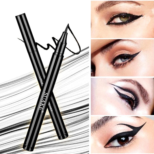 Eyeliner liquide mat waterproof – Effet smoky, facile à appliquer, longue tenue, noir