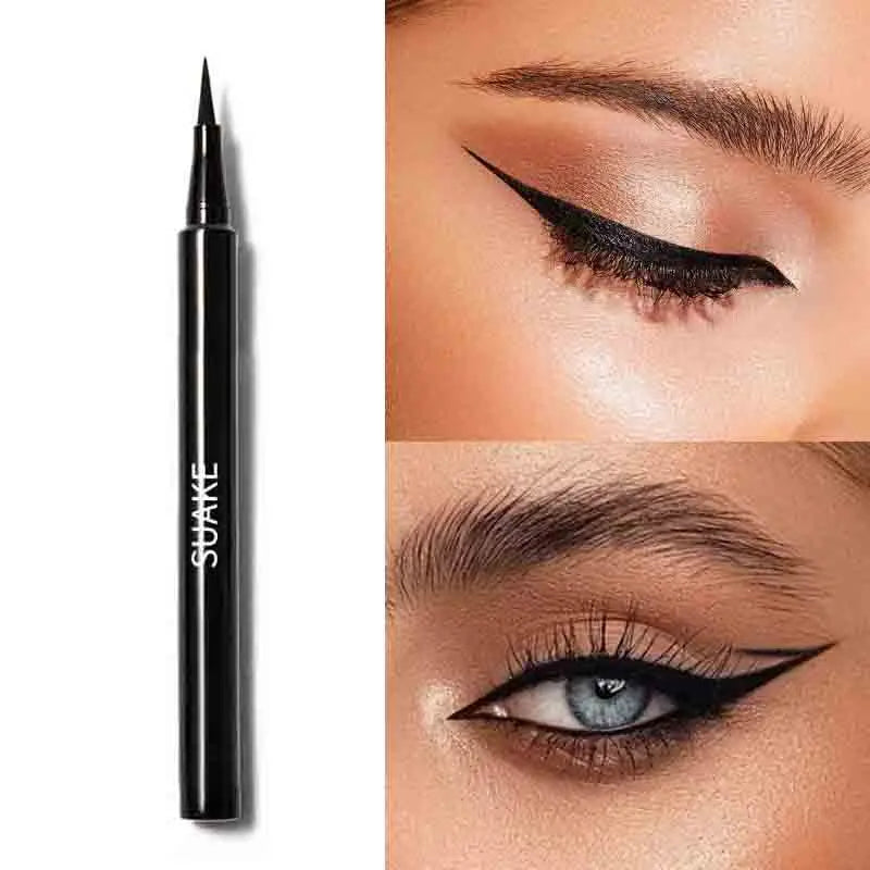 Eyeliner liquide mat waterproof – Effet smoky, facile à appliquer, longue tenue, noir