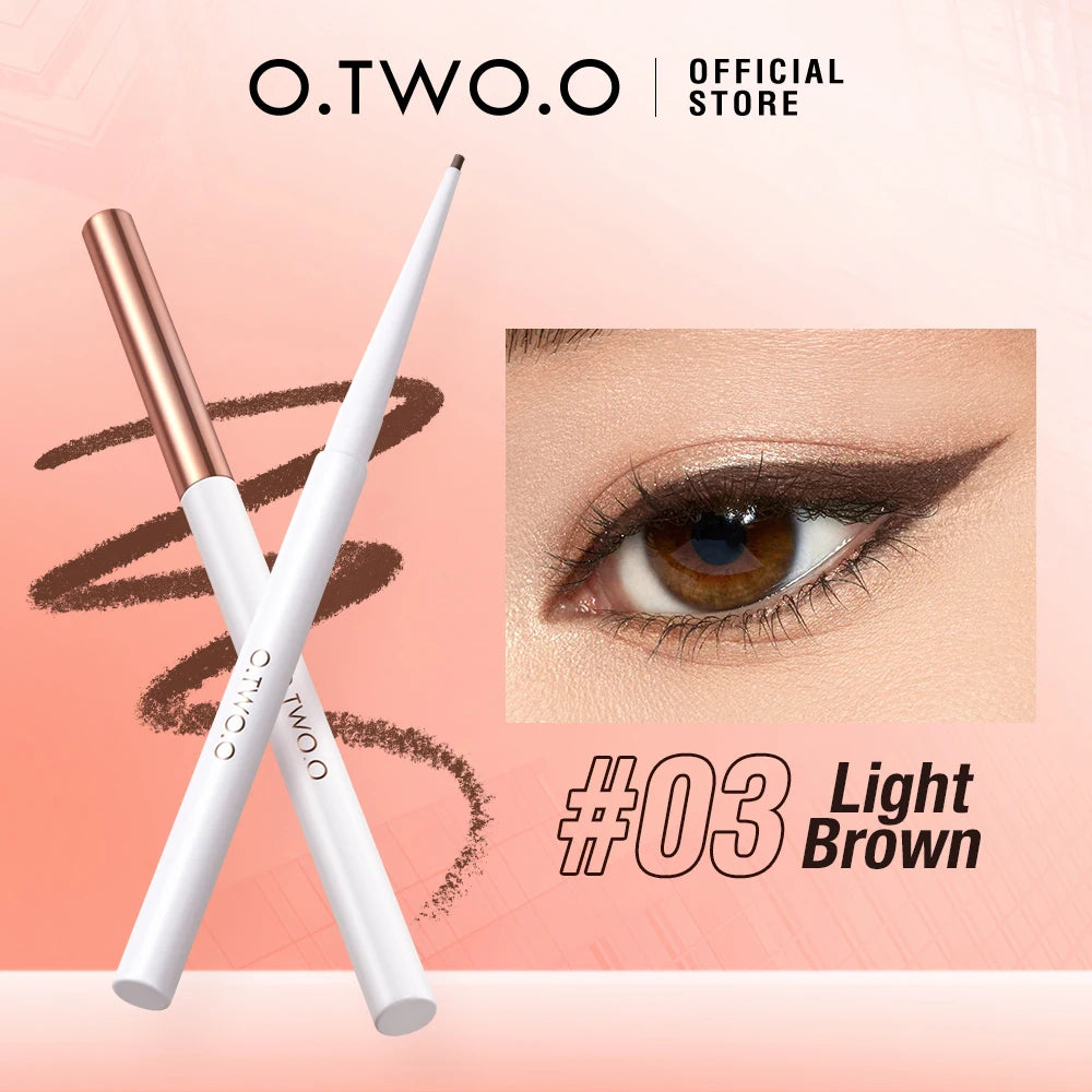 O.TWO.O crayon Eyeliner liquide Eye Liner imperméable résistant aux taches séchage rapide 12 heures porter Eyeliner noir Ultra fin pour flèches