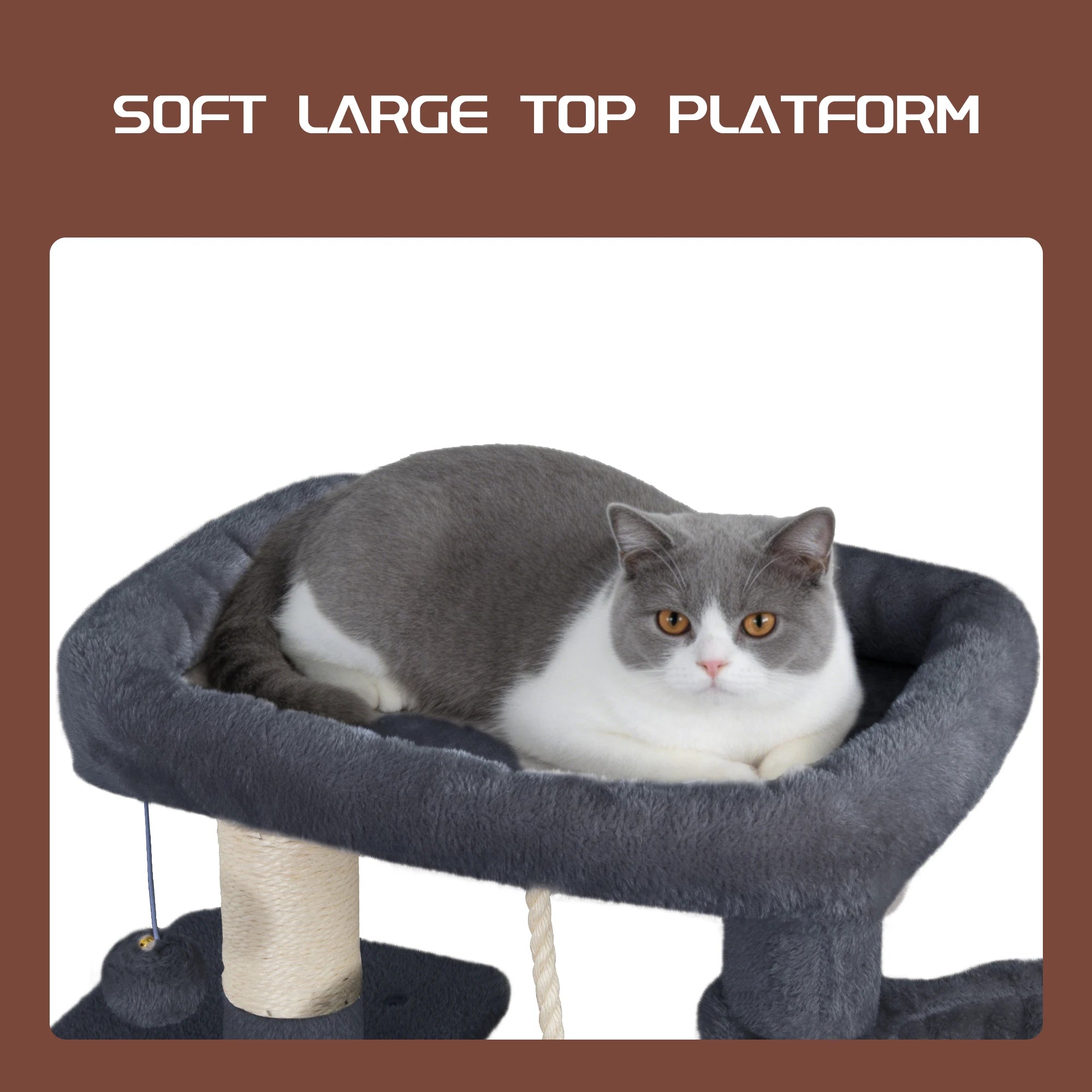 162 cm Multi-Level Cat Tree – Cat Tower with Scratching Posts, Hammock & Hideaway Cave