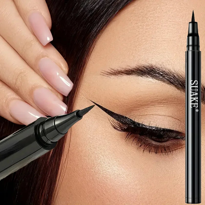 Eyeliner Noir — waterproof, résistant à la sueur et anti-bavures, crée un look naturel, glisse facilement et s’applique rapidement
