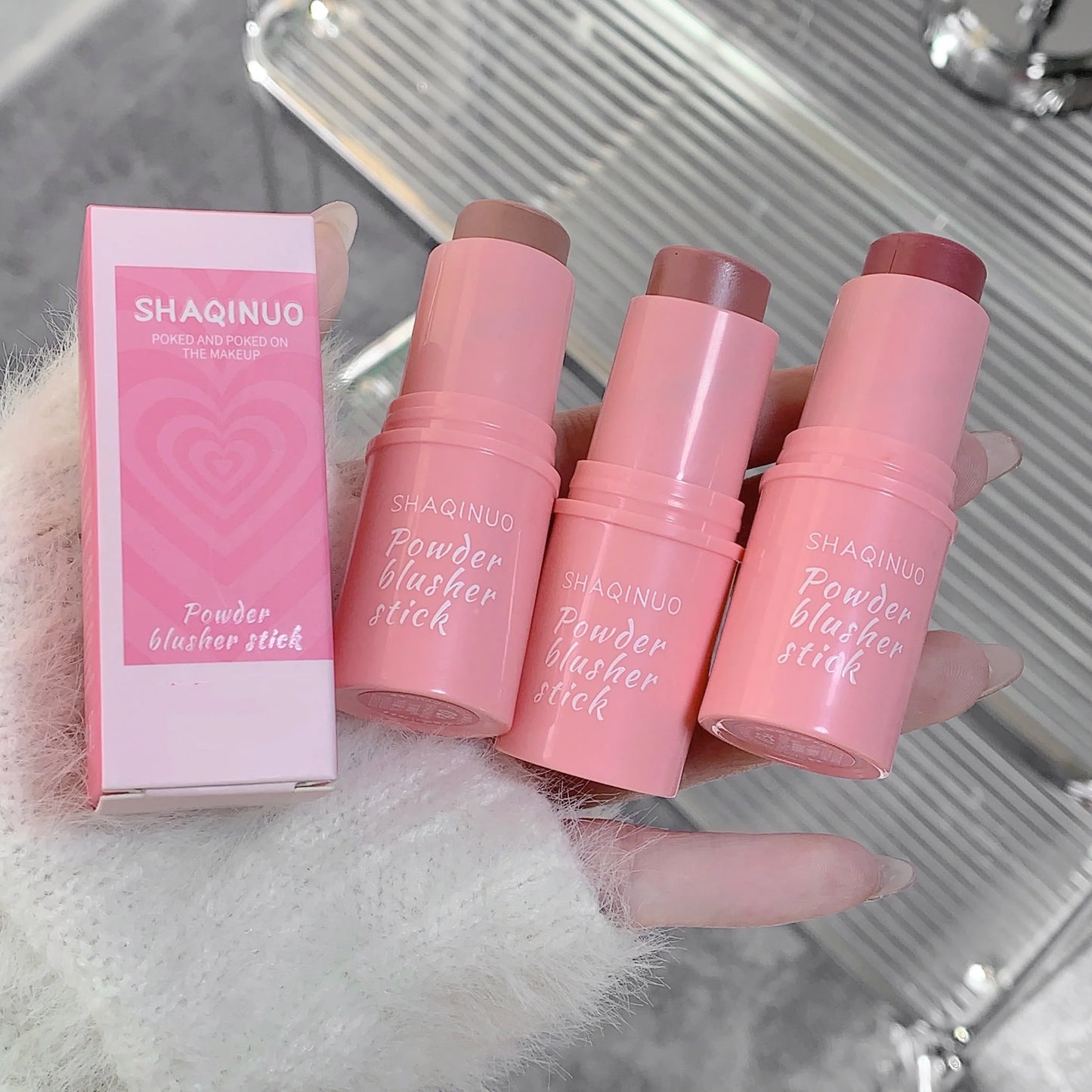 Stick Blush Multifonction — Finition Mate, Crème Éclaircissante pour un Maquillage Naturel et Quotidien, Idéal pour un Teint Lumineux au Quotidien
