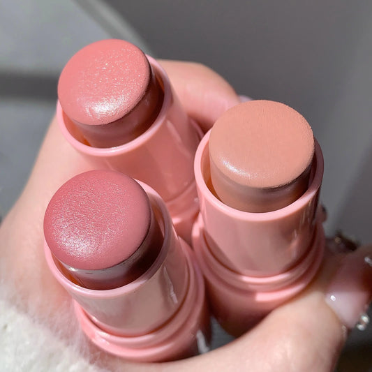 Stick Blush Multifonction — Finition Mate, Crème Éclaircissante pour un Maquillage Naturel et Quotidien, Idéal pour un Teint Lumineux au Quotidien