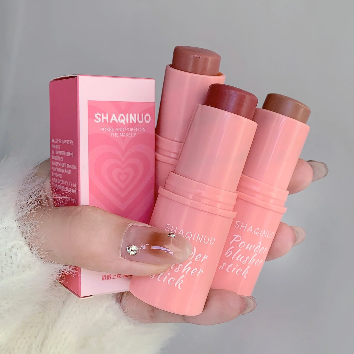 Stick Blush Multifonction — Finition Mate, Crème Éclaircissante pour un Maquillage Naturel et Quotidien, Idéal pour un Teint Lumineux au Quotidien