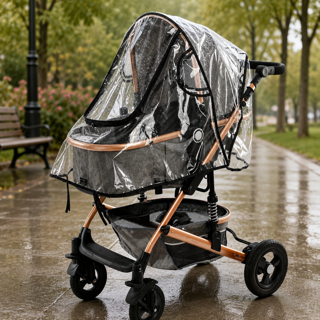 Universal Stroller Rain Cover – Waterproof & Windproof Weather Shield for Baby Protection