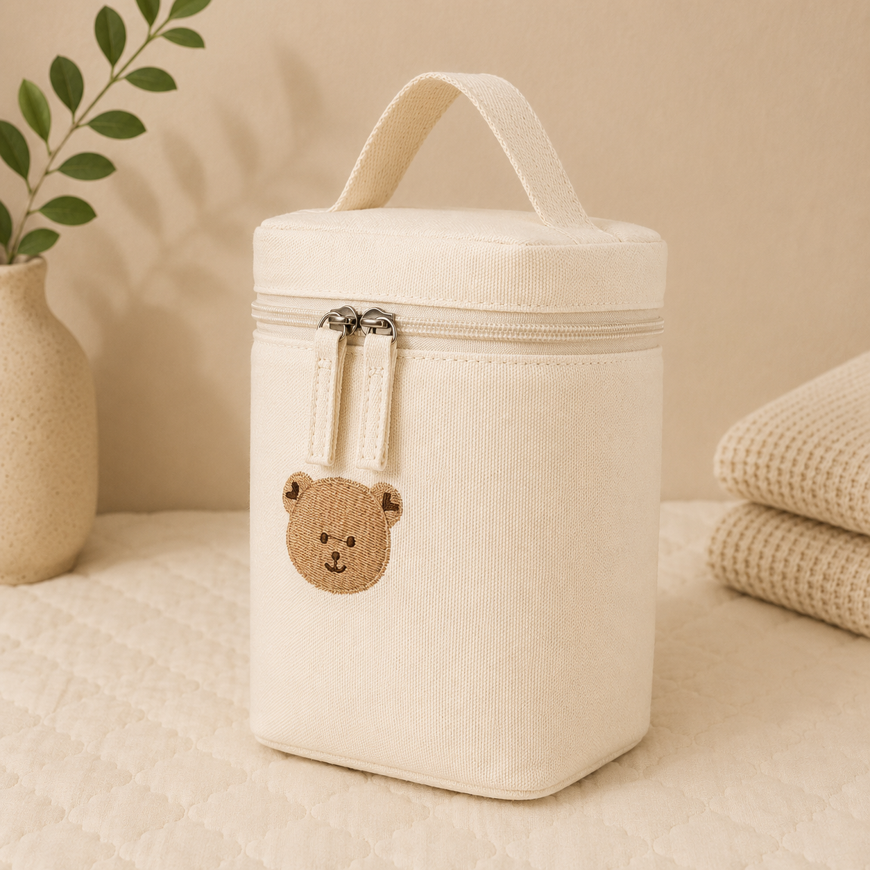 Portable Teddy Bear Storage Bag – Compact Carry Bag with Handle for Baby Essentials