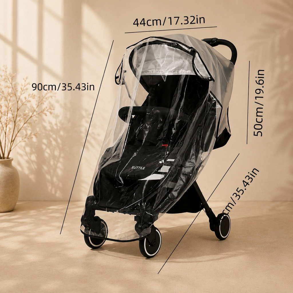 Universal Stroller Rain Cover – Waterproof, Windproof Weather Shield with Breathable Ventilation
