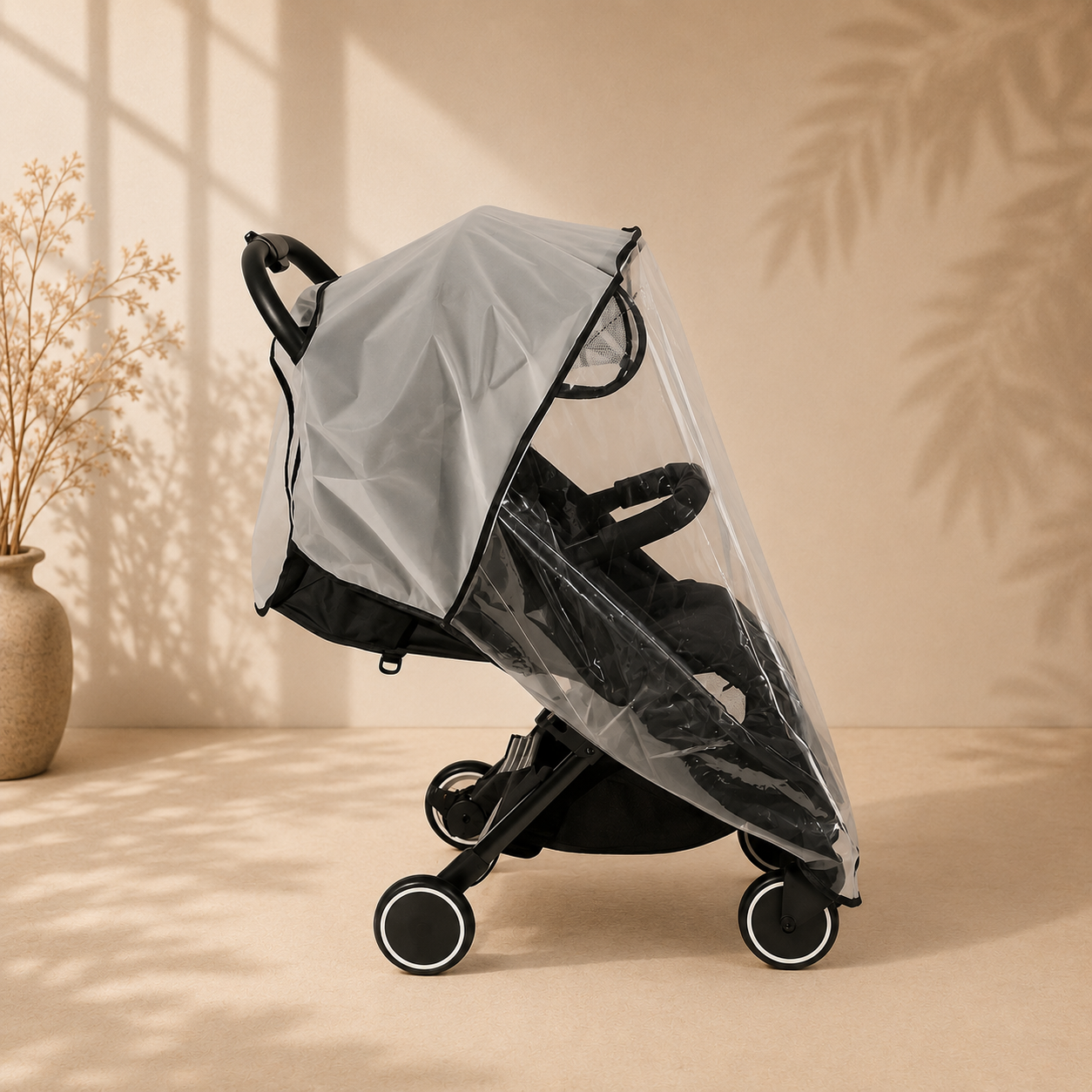 Universal Stroller Rain Cover – Waterproof, Windproof Weather Shield with Breathable Ventilation