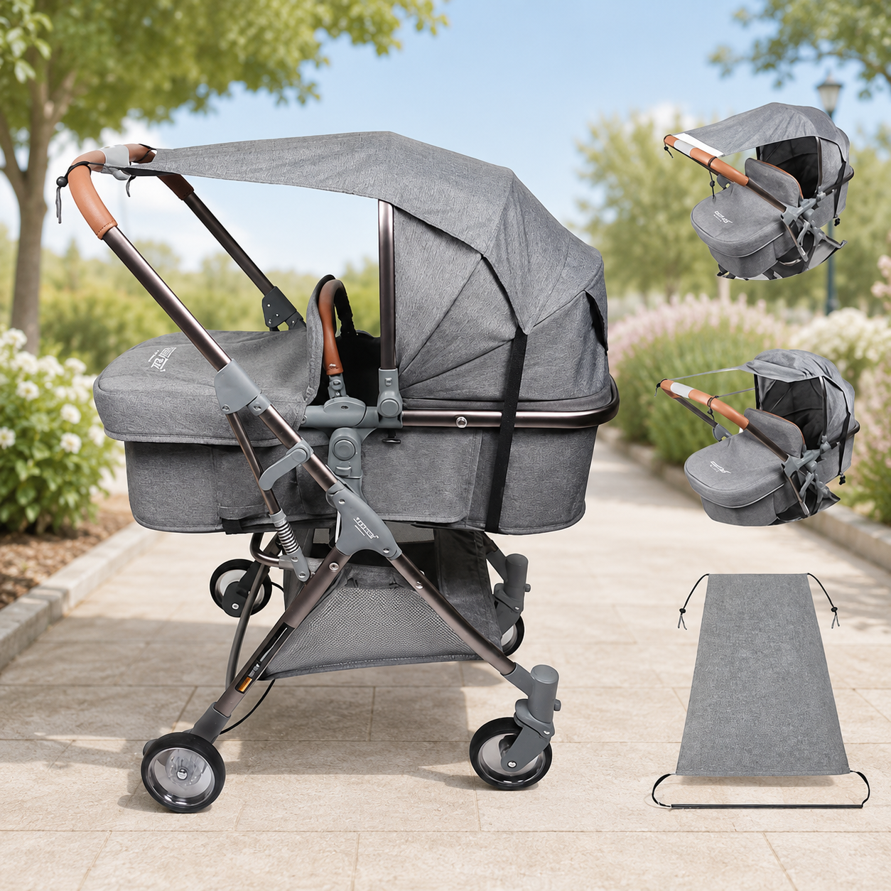 Universal Baby Stroller Sun Shade – UV Protection Canopy for Strollers & Infant Car Seats