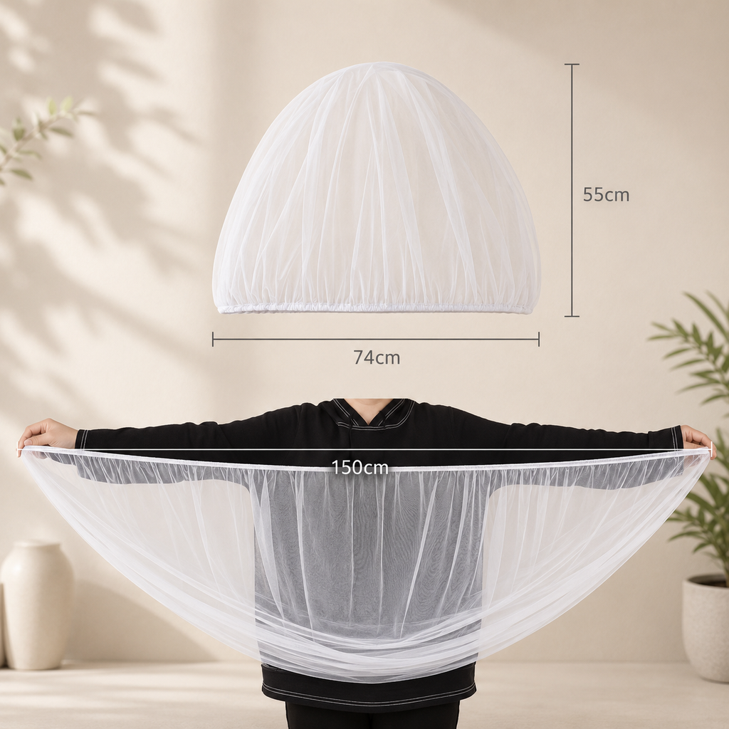 Universal White Stroller Mosquito Net – Breathable Insect Protection for Baby Strollers & Bassinets