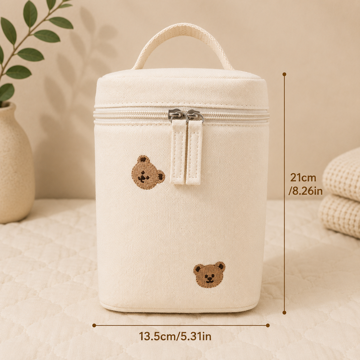 Portable Teddy Bear Storage Bag – Compact Carry Bag with Handle for Baby Essentials