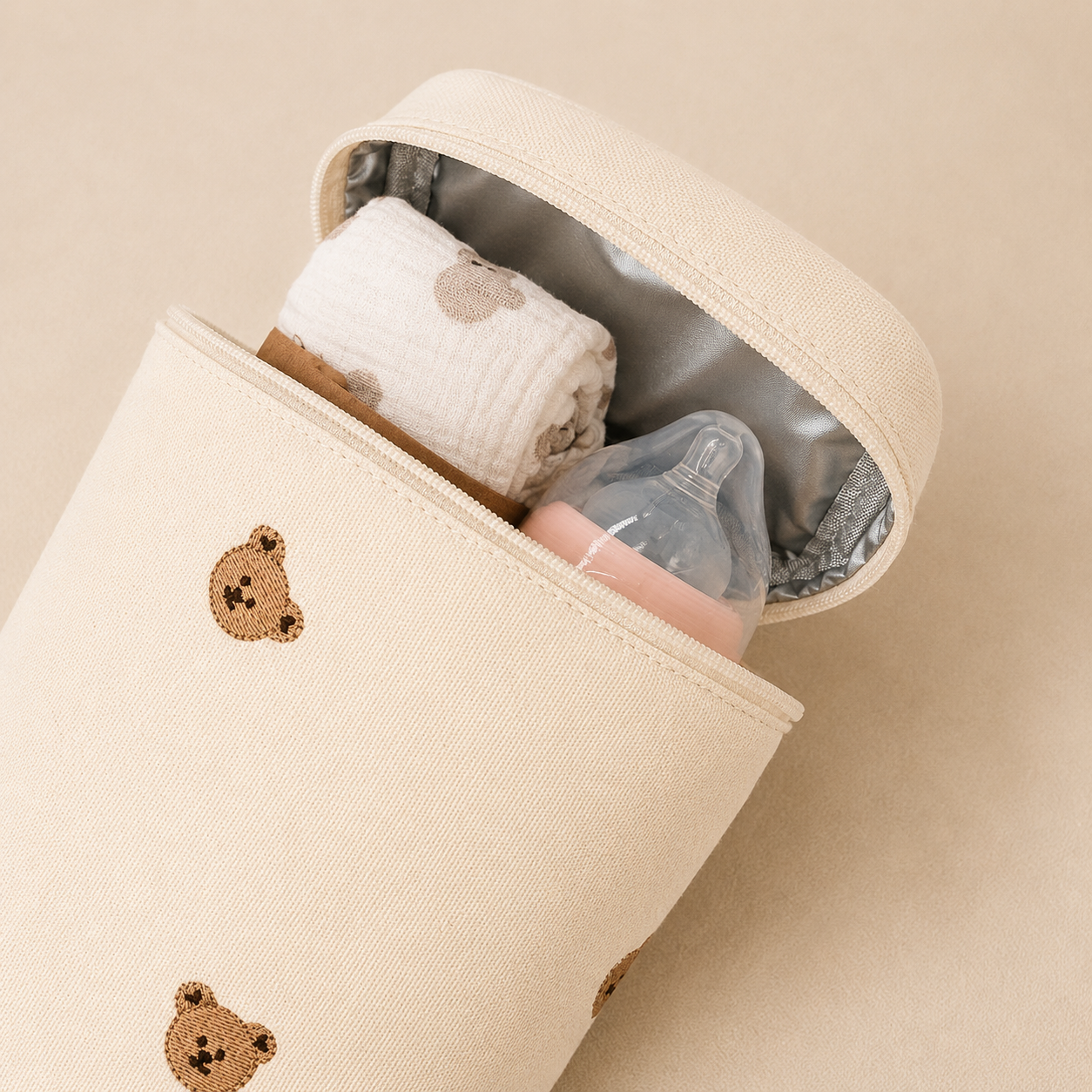 Portable Teddy Bear Storage Bag – Compact Carry Bag with Handle for Baby Essentials