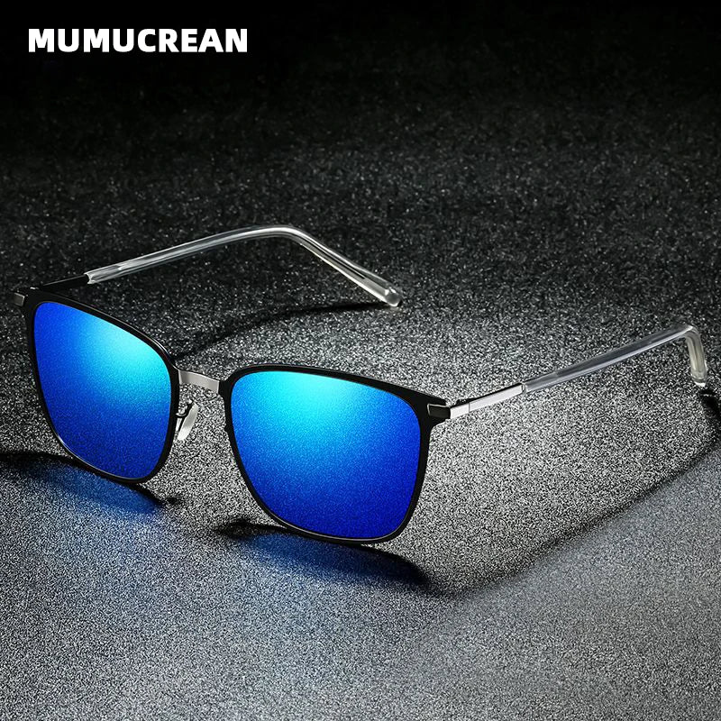 Nouvelles lunettes de soleil pour hommes – Monture carrée en métal | Verres polarisés | Lunettes de conduite avec vision nocturne
