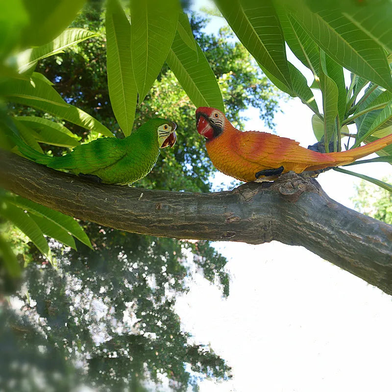 Resin Parrot Wall Sculpture – Decorative Garden & Home Ornament