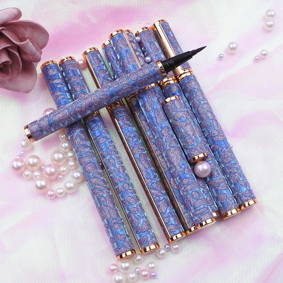 Eyeliner liquide longue tenue – Stylo colle pour cils noir, maquillage waterproof précision intense