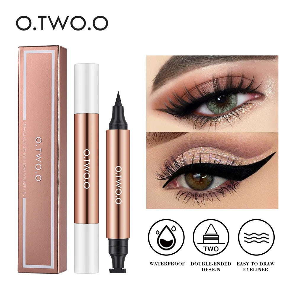 Eyeliner noir tampon double embout waterproof séchage rapide