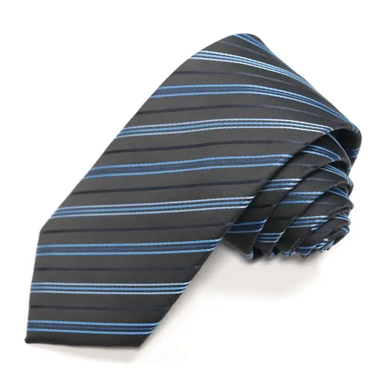 « Cravate Homme Senior – Polyester Rayée Bleu »