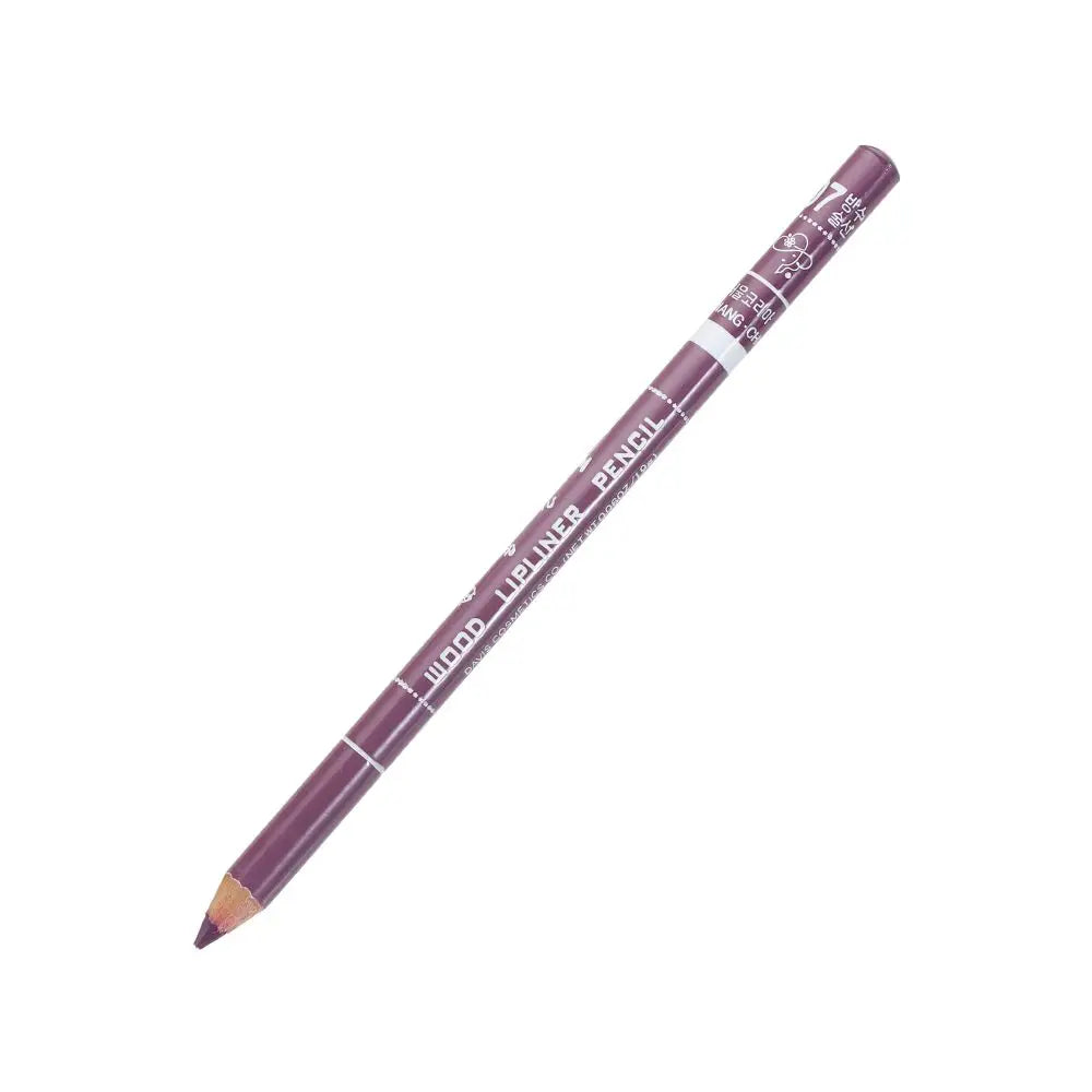 Crayon à Lèvres Mat en Bois – Couleurs Naturelles, Waterproof, Longue Tenue, Contour des Lèvres, Maquillage Élégant pour Femmes