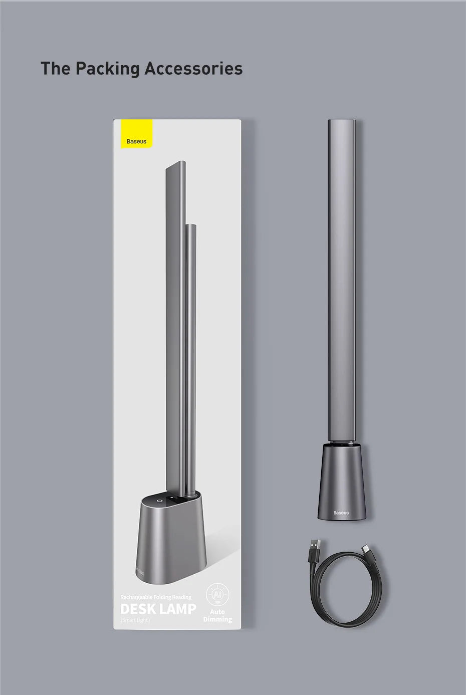 LED Desk Lamp – Eye-Caring Dimmable Study & Office Light with Smart Brightness