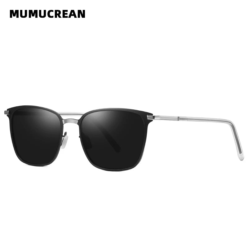 Nouvelles lunettes de soleil pour hommes – Monture carrée en métal | Verres polarisés | Lunettes de conduite avec vision nocturne
