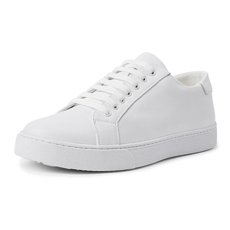 « Sneakers Homme Italie – Cuir Blanc, Casual & Luxe »