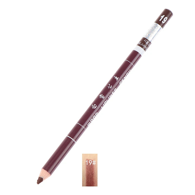 1 Pièce Crayon à Lèvres Professionnel en Bois – Waterproof, Longue Tenue, Maquillage des Lèvres pour Femmes, Outil Beauté