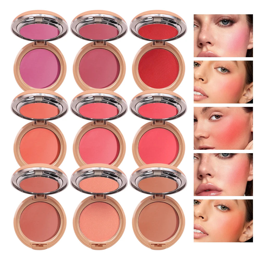 Palette de Blush Luxe – 9 Nouvelles Teintes, Fini Mat, Tenue Longue