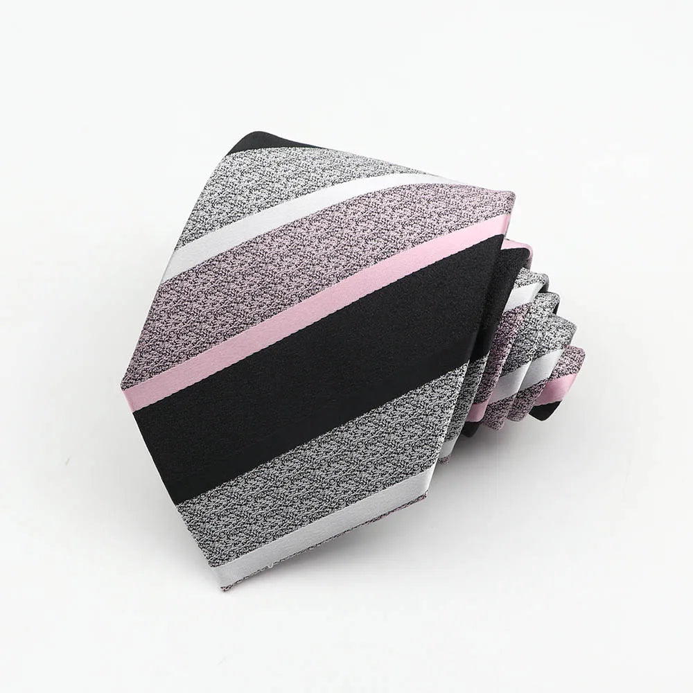 « Cravate Homme 8 cm – Rayée & Style Paisley »