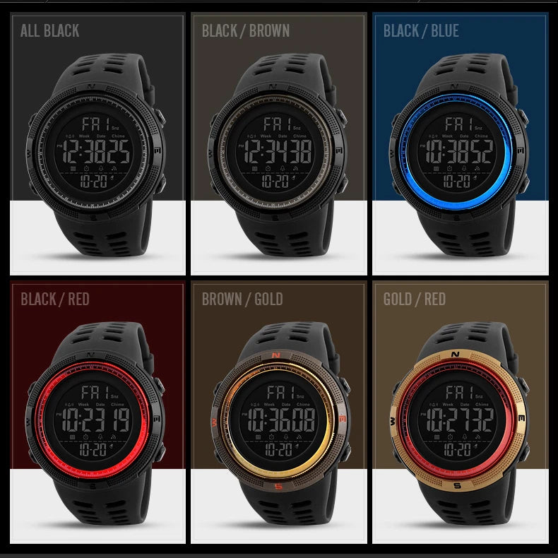 Montre Digitale Homme Skmei 1251 – Étanche 50 m, Montre de Sport pour Course, Style Fashion, Accessoire Polyvalent