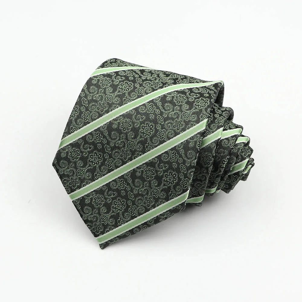 « Cravate Homme 8 cm – Rayée & Style Paisley »