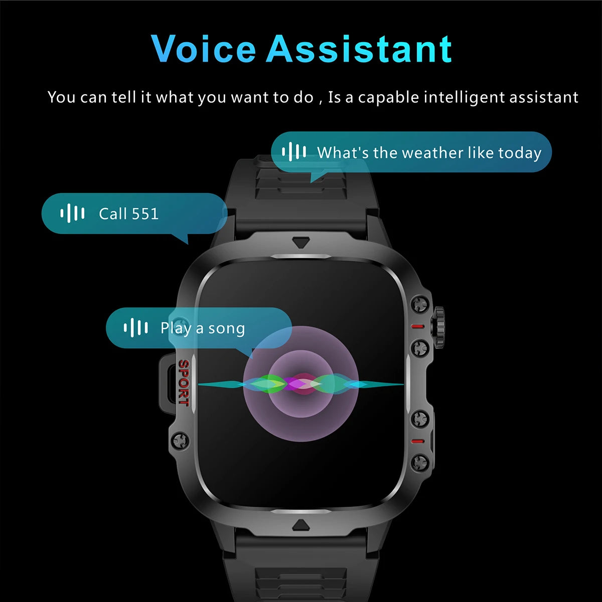 2025 High Quality 420mah Smart Watch 1.96 Inch TFT BT Phone Calls Health and Fitness Tracking 3ATM WaterproofSmartwatch