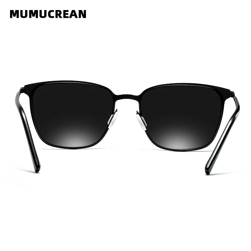 Nouvelles lunettes de soleil pour hommes – Monture carrée en métal | Verres polarisés | Lunettes de conduite avec vision nocturne