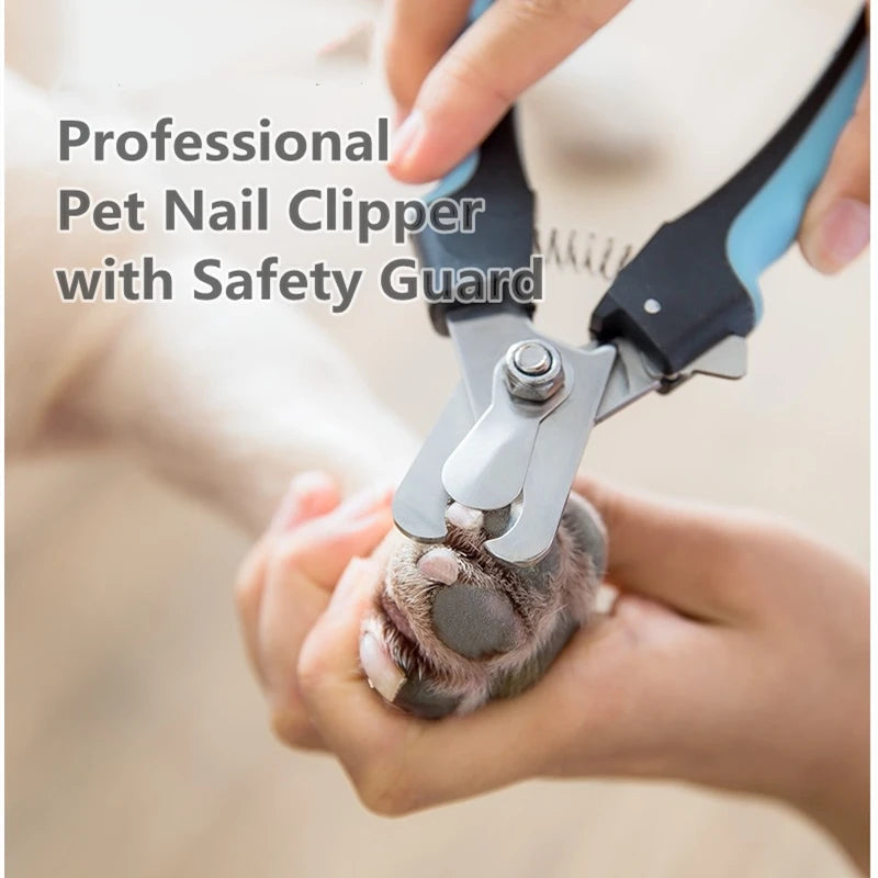 Professional Pet Nail Clipper with Safety Guard – Stainless Steel Grooming Tool