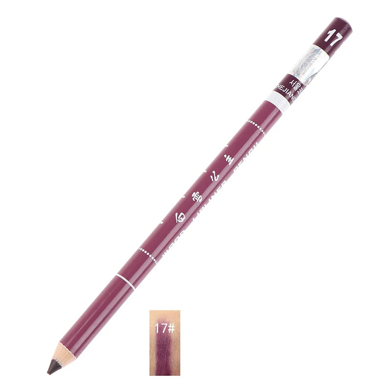 1 Pièce Crayon à Lèvres Professionnel en Bois – Waterproof, Longue Tenue, Maquillage des Lèvres pour Femmes, Outil Beauté